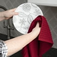 thumbnail image 4 of RITZ Royale Collection 100% Combed Terry Cotton, Oversized Kitchen Towel Set, 2-Pack, Solid, Paprika, 4 of 6