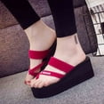 thumbnail image 1 of DPTALR Summer Women Thick Bottom Sandals Non-Slip Flip Flops Sandals Beach Slippers, 1 of 5