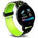 thumbnail image 1 of Reloj Smartwatch 119 Plus Contra Agua Oxímetro Verde Genérica 119 Plus, 1 of 3
