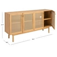 thumbnail image 5 of SAFAVIEH Piran 4 Door 2-Shelf Media Stand Oak / Gold, 5 of 10