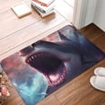 thumbnail image 4 of Rateoe Dramatic Shark Attack Pattern Flannel Door Mat Indoor Outdoor Entrance, Waterproof All-Weather Doormat,Fade Resistant, Low Profile Entryway Mat 16x24in, 4 of 7