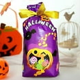 thumbnail image 4 of 50Pcs Halloween Candy Bags Drawstring Design with Halloween Element Patterns Delicate Halloween Gift Wrapping Bags, 4 of 6