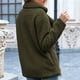 thumbnail image 5 of Chaqueta cálida para mujer para mujer, abrigo de invierno sólido con cuello de plumón, prendas de vestir exteriores de lana de cordero Fridja  po1403, 5 of 9