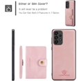 thumbnail image 6 of Case for Samsung Galaxy A73 5G, Detachable Magnetic Wallet Credit Card Slot Kickstand Cover Support Wireless Charging Compatible with Samsung Galaxy A73 5G (Pink), 6 of 15