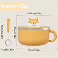 thumbnail image 3 of XKHAZA Cute Dog Ramen Bowl with Lid, Insulated Stainless Steel Noodle and Soup Bowls with Handle, Spoon, Portable Instant for Noodles, Dumplings, or Salads, 3 of 8