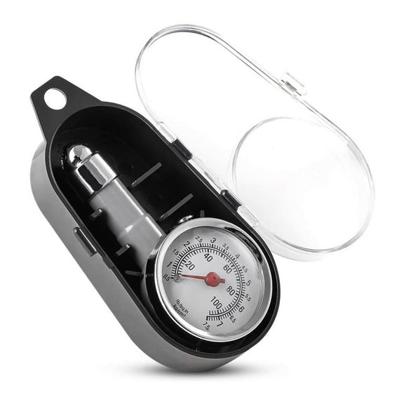 Small Tire Pressure Gauge 10-100PSI,Mechanical Zinc Alloy Air Gage