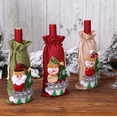 thumbnail image 4 of 3 Piezas Tapones de Botellas de Vino de Navidad y Bolsas de Vino Tinto para Botellas de Vino Reutilizables y Bolsas de Regalo de Vino para Decoración de Mesa de Cena Familiar ER, 4 of 5