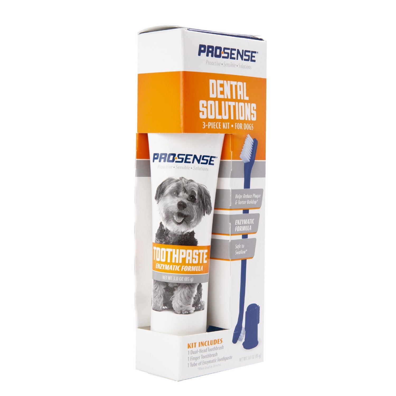Kit 3 pièces Pro ·Sense Dental Solutions pour chiens avec formule enzymatique