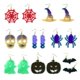 thumbnail image 5 of Un juego de pendientes de Halloween molde de resina epoxi molde de goteo de orejas molde de silicona DIY artesanía collar de joyería herramienta de fundición 8 Juegos, 5 of 5