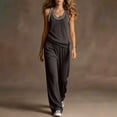 thumbnail image 7 of Enjoytime 2 Piece Lounge Set Women Sleeveless V Neck Tank Tops Wide Leg Pants Matching Sets Summer Plus Size Casual Travel Outfits, 7 of 7