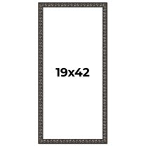 19x42 Frame Black-Brown Medieval Solid Wood Picture Frame | 1.5 Inch Moulding Width | Gotham