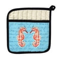 thumbnail image 1 of Betsy Drake PT101B Coral Sea Horse Script Pot Holder, 1 of 1