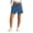 Blue plus size bermuda shorts a1, variant on Cagogo Women Plus Size Elastic Waist Bermuda Shorts for Summer Casual Loose Cotton Drawstring Pants with Pockets Solid Beach Travel Lounge Shorts, Blue 3XL