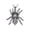 Gray, variant on Synthetic Black Crystal Rhinestones Tarantula Spider Insect Bug Pendant Necklace