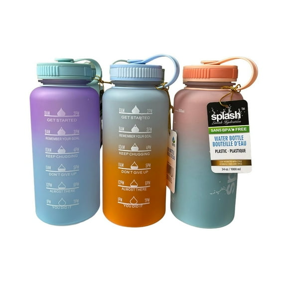 Premium Motivational Bottles - Water Level Markings & Time Markings