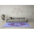 thumbnail image 3 of Ahgly Company Machine Washable Indoor Rectangle Medallion Blue Traditional Area Rugs, 6' x 9', 3 of 4