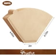 thumbnail image 2 of 200 Count #4 Cone Coffee Filters 8-12 Cups, Disposable Coffee Filters 4 Cone Paper Unbleached Natural 4 Filters Paper Compatible with Ninja, Drip and Pour Over Coffee Maker, 2 of 7