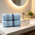 thumbnail image 5 of Celsvanis Face Towel 2 Pack Cotton Thick Soft Highly Absorbent Bathroom Hand Towel for Face Washing Shower Spa Hotel Daily Home Use, Blue, 5 of 6