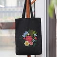 thumbnail image 3 of Bolso de mano de lona de de para adultos Hojas Flores Sunnimix Tote De Lona Bordado, 3 of 8
