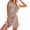 Khaki, variant on Women Summer 2 Piece Outfits Knit Halter Tank Top And Shorts Lounge Set