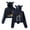 Navy, variant on Arijit Singh Cat ear hoodie with popular pattern casual women's short hoodie sportswear