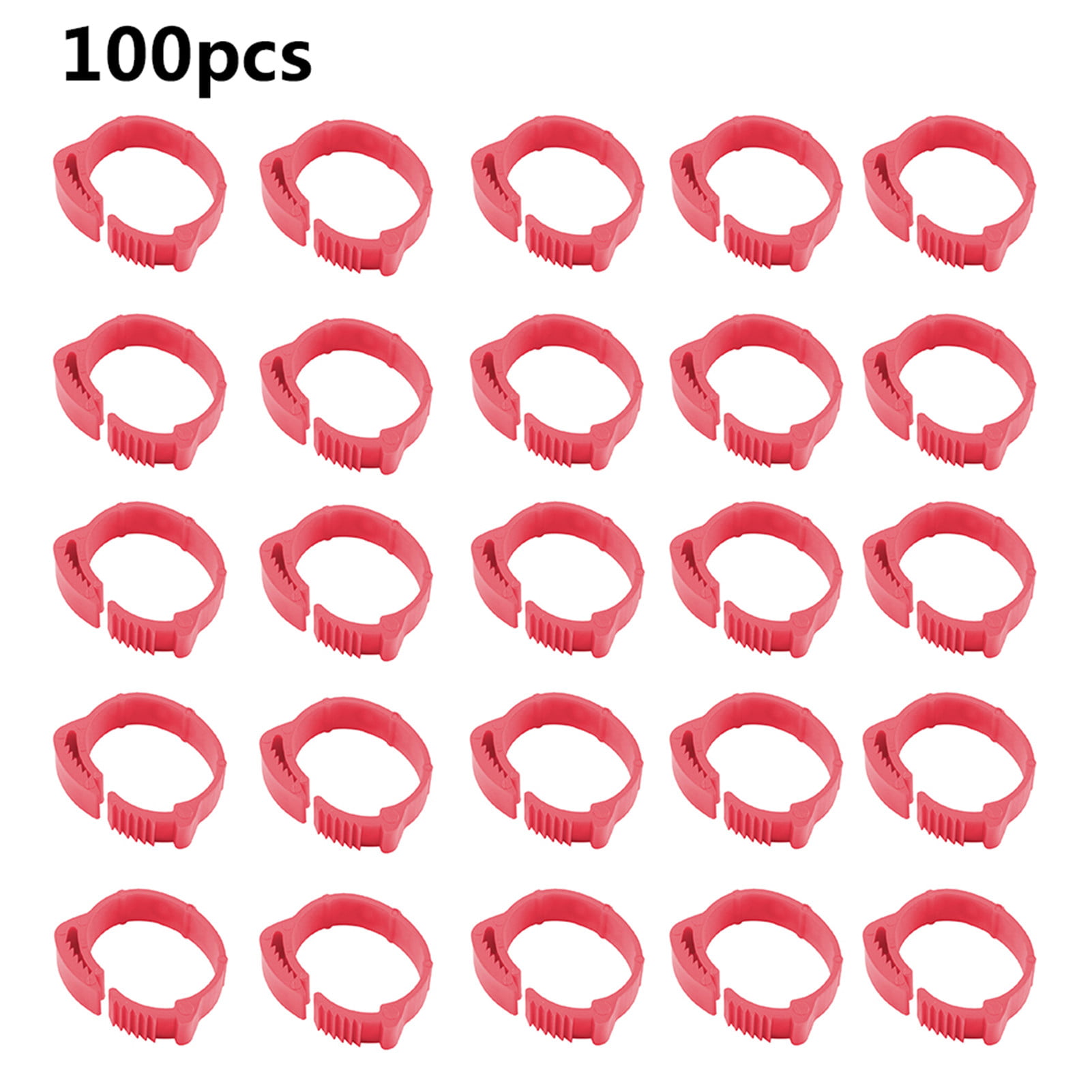 Pink Chicken Leg Bands 22mm Chicken Rings 001-100 Numbered 