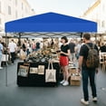 thumbnail image 4 of Gymax 10 X 10 FT Pop up Canopy Tent w/ Portable Carrying Bag 8 Stakes 4 Wind Ropes Blue, 4 of 10