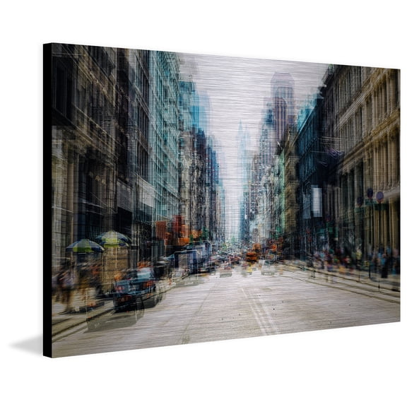 "Wide Avenue" Painting Print on Brushed Aluminum