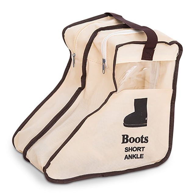 Bolsa para botas altas reutilizable, zapatos, zapatillas, almacenamiento con cremallera, botas debajo de la cama, bolsa protectora para el hogar, adultos, niños, organizador, accesorios, Beige pequeño tholdsy HA011885-04