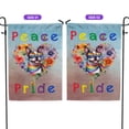 thumbnail image 2 of Peace Love Pride Boston Terrier with Rainbow Sunglasses LGBT LGBTQ+ Garden Flag 12x18in Double Sided Gentleman Dog Lover Gifts Outdoor Decor - 01004, 2 of 5