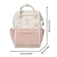 thumbnail image 2 of Hiroekza Versatile Large Capacity Backpack for Women & Students - Waterproof Lightweight Travel Backpack with Multiple Pockets, Polyester, School & Travel Use Pink, 2 of 7