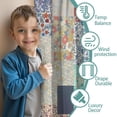 thumbnail image 3 of Blackout Kids Curtains,Pioneer Flower Childrens Insulated Curtains Set Of 2,Bedroom Essentials,Toddler Room Decor 42x84in(106x213cm), 3 of 4