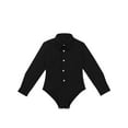thumbnail image 3 of iiniim Kids Boys Ballroom Salsa Latin Dance Long Sleeve Shirt Romper Bodysuit Dancewear 4-12, 3 of 7