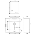 thumbnail image 4 of 54 White Vanity Set - One 30 Sink Base, Two 12 Drawer Bases (LV5-C5-54-W), 4 of 4