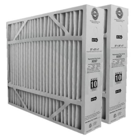 lennox x0587 merv 10 filter - 2 pack - 20" x 26" x 5" - genuine lennox product