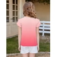 thumbnail image 2 of Arshiner Girls Summer Blouse Ruffle Short Sleeve Pleated Crewneck Casual Tops Tees Blouses, 2 of 6