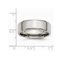 thumbnail image 2 of Mens Chisel Stainless Steel 8mm Beveled Edge Wedding Band Ring, 2 of 6