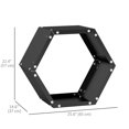 thumbnail image 3 of Outsunny Firewood Rack Hexagon Steel Firewood Log Rack for Outdoor Indoor, 3 of 10