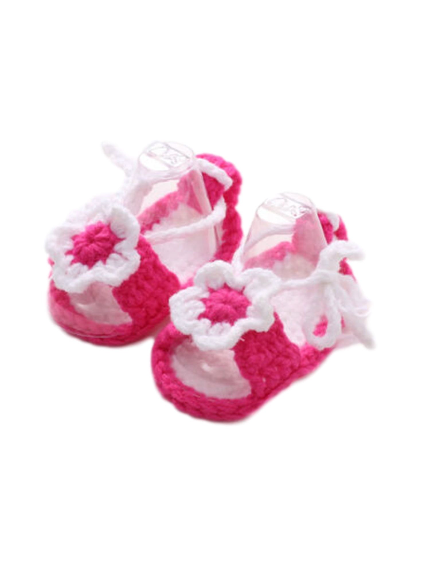 Handmade Baby Infant Boy Girl Crochet Knit Socks Crib Shoes Sandal Slippers 0-6M 