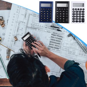 TTJ Calculator Small Basic Calculator Basic Standard Calculators Mini Digital Desktop Calculator with 8-Digit LCD Display. Calculator Pocket Size for Home