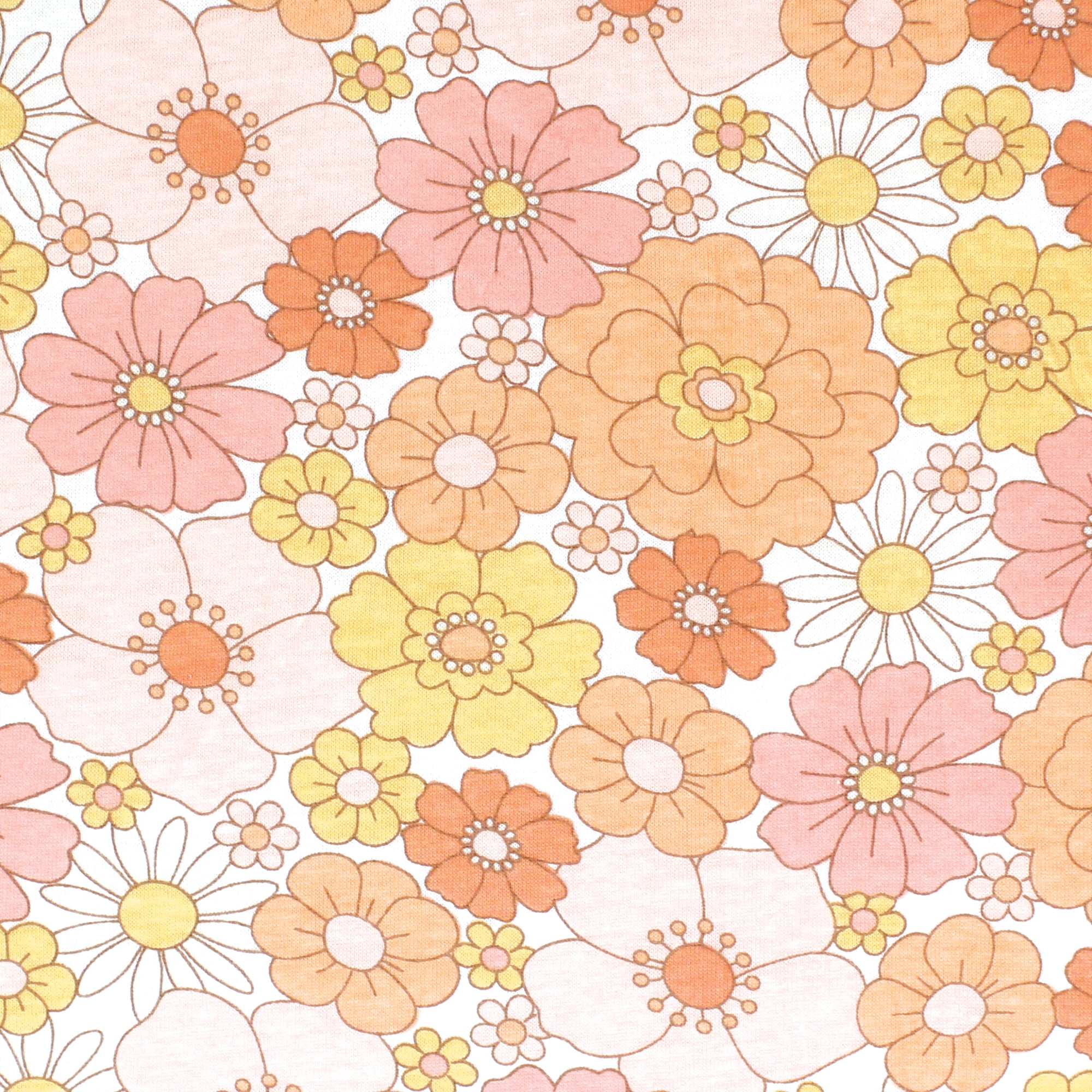 Hudson Baby Infant Girl Cotton Fitted Crib Sheet, Peace Love Flowers, One Size