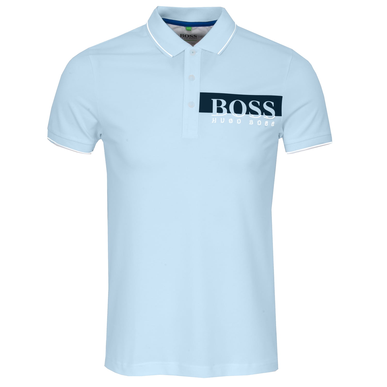 light blue hugo boss polo shirt