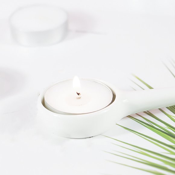 CRILSTYLEO 8Ud Cerámica Para Vela Tealight Con Para Y