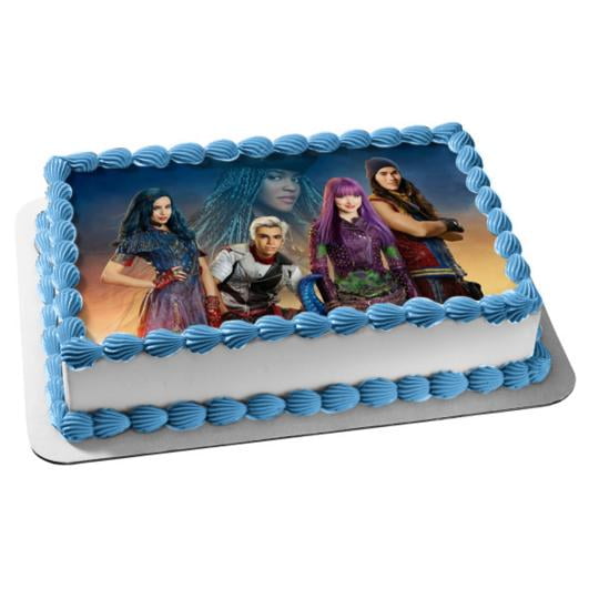 Disney Descendants party edible cake image cake topper frosting sheet 
