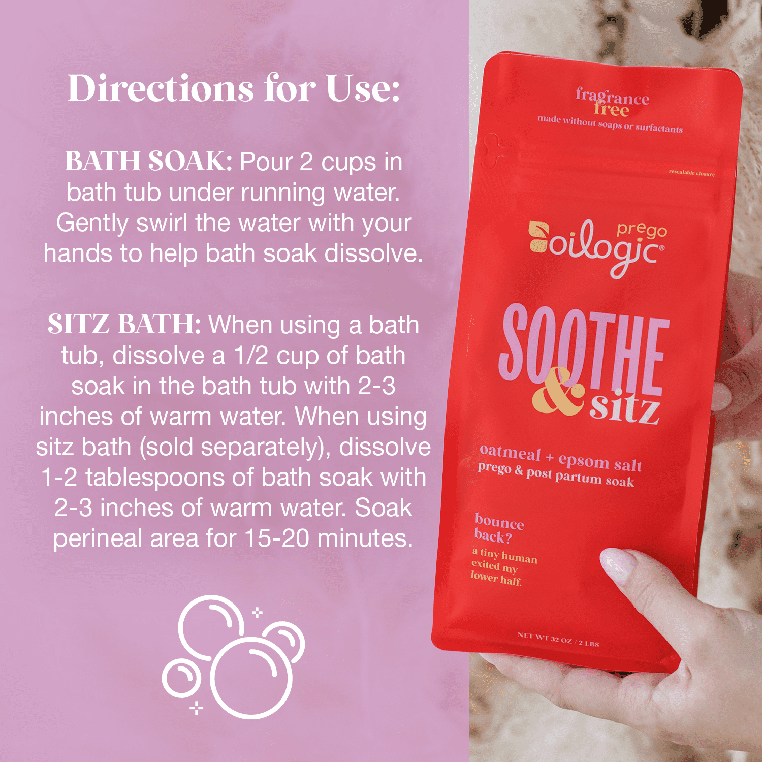Soothe & Sitz Oatmeal + Epsom Salt Pregnancy and Postpartum Soak