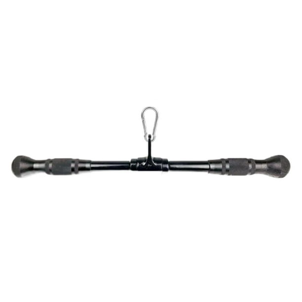 Barra de tiroteo con mango sin deslizamiento Barra recta de servicio pesado Triceps Press Down Bar para la construcción de músculos de gimnasia Negro brillante