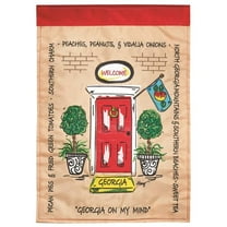 13 x 18 in. Georgia Front Door Applique Garden Flag