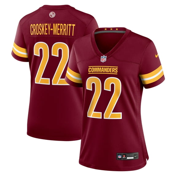 Women's Nike Jacory Croskey-Merritt Burgundy Washington Commanders Team Game Jersey