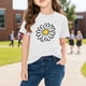 thumbnail image 4 of Blusas y camisas de manga corta con cuello redondo para niños y niñas, camisetas gráficas de manga corta, blusas con estampados bonitos para la temporada escolar., 4 of 8