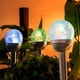 thumbnail image 1 of 3 luces solares para jardín, luces solares para exteriores de vidrio agrietado con 2 LED para exteriores, jardines, balcones, patios, césped y caminos, 1 of 5